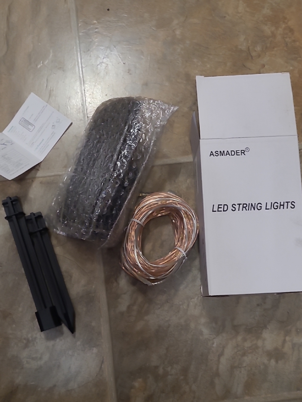 66ft LED String Lights Copper Wire - Solar Outdoor